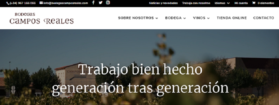 Bodegas Campos Reales lanza su nueva web