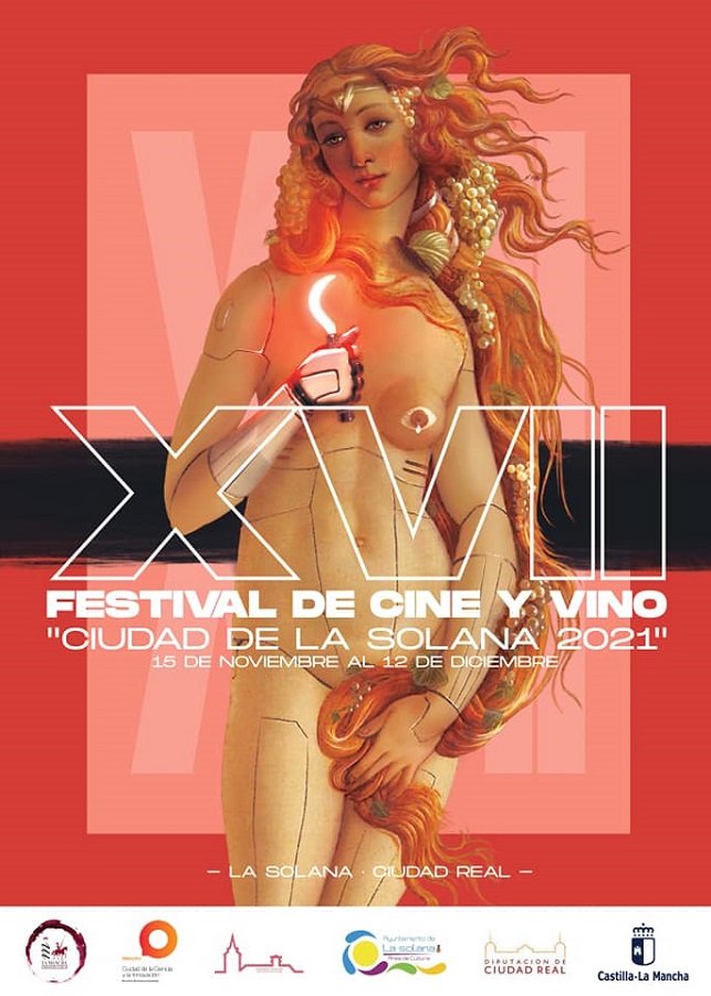 Cartel Festival Cine y Vino 'Ciudad de la Solana' 2021