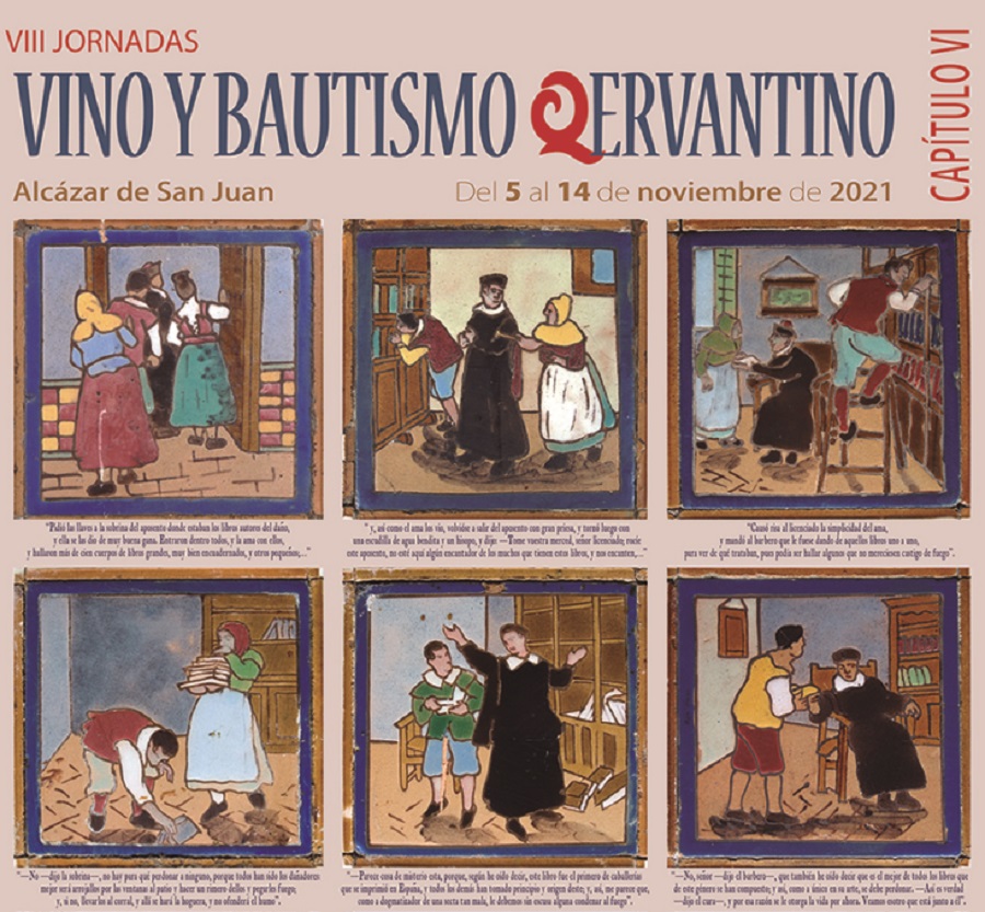 Cartel VIII Jornadas Vino y Bautismo Qervantino