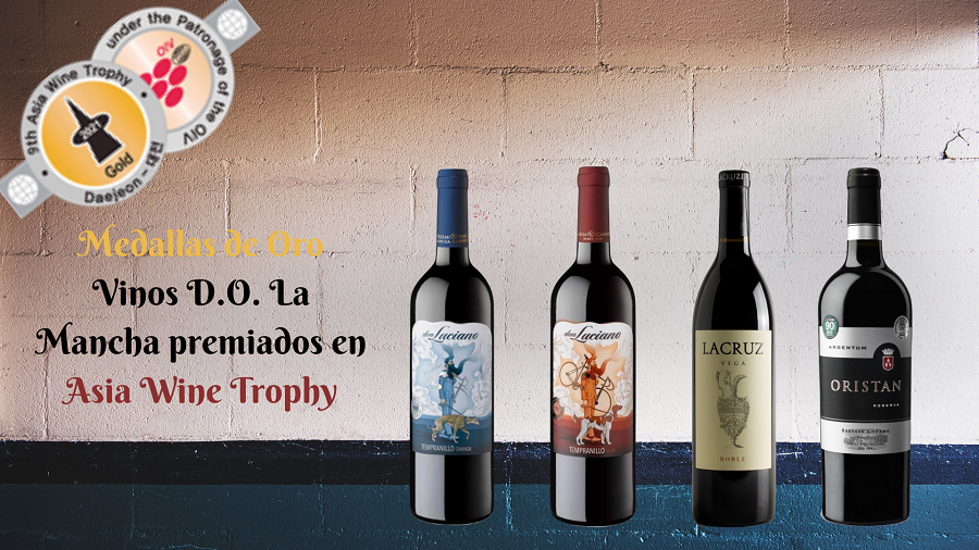 Medallas de Oro Vinos D.O. La Mancha premiados en Asia Wine Trophy