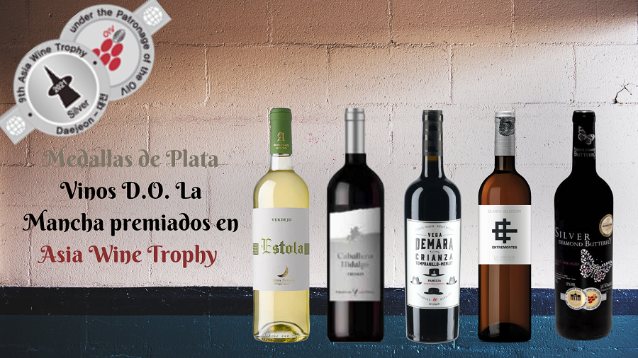 Medallas de Plata Vinos D.O. La Mancha premiados en Asia Wine Trophy