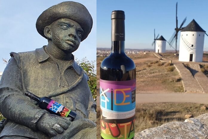 Monumento Sancho Panza con vino 'Hideputa', Alcázar de San Juan (CR) -