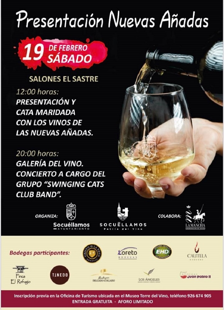 Cartel presentación vinos jóvenes 2021 en Socuéllamos
