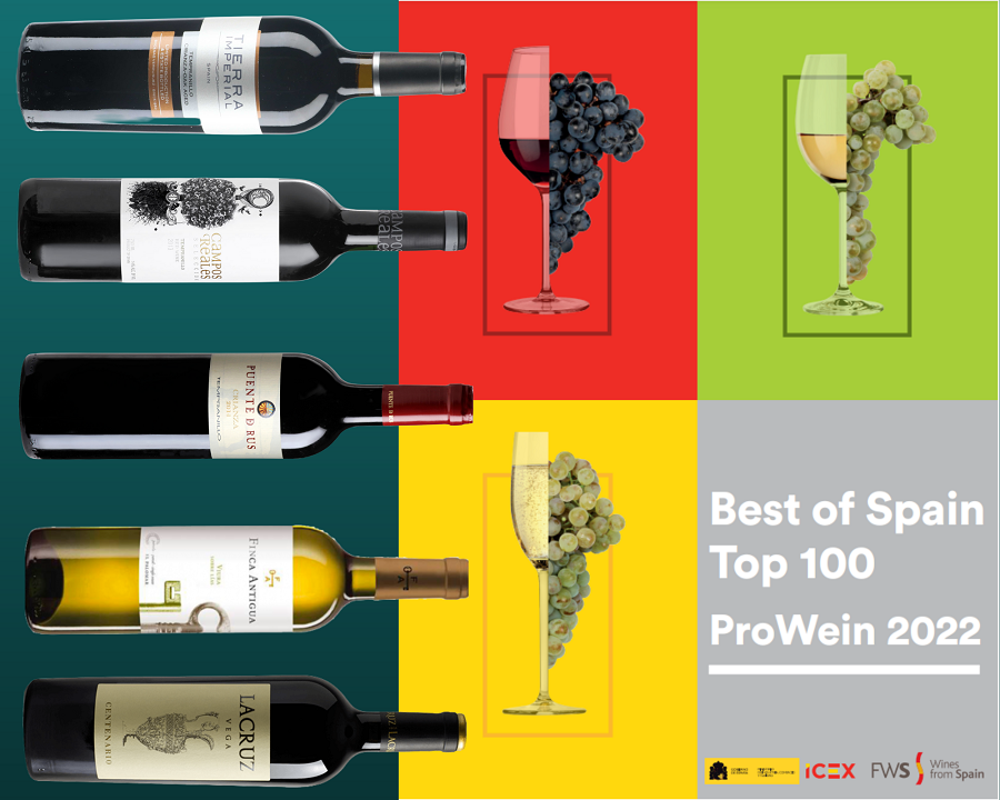 5 vinos de La Mancha 'Best of Spain Prowein 2022' ICEX España