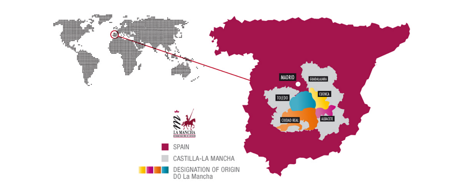 Mapa DO La Mancha, cuyo CRDO ha sido nominado a los Premios Verema 2022