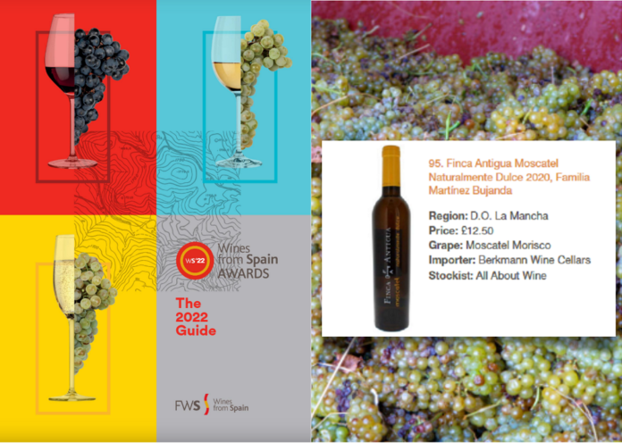 Moscatel Naturalmente Dulce, premiado en los Wines from Spain Awards Moscatel Naturalmente Dulce, premiado en los Wines from Spain Awards