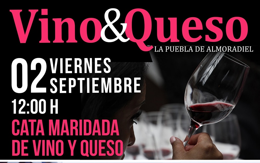 Cartel Vino y Queso La Puebla de Almoradiel, organizado por la DO La Mancha