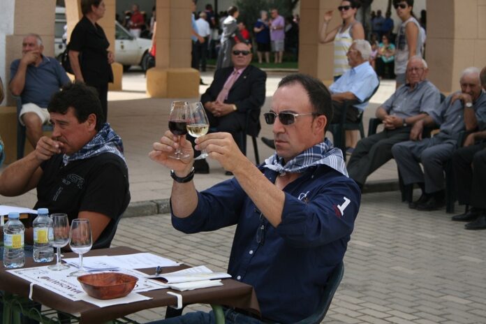 Un catador pone a prueba sus habilidades en el Concurso Nacional de Cata de Socuéllamos