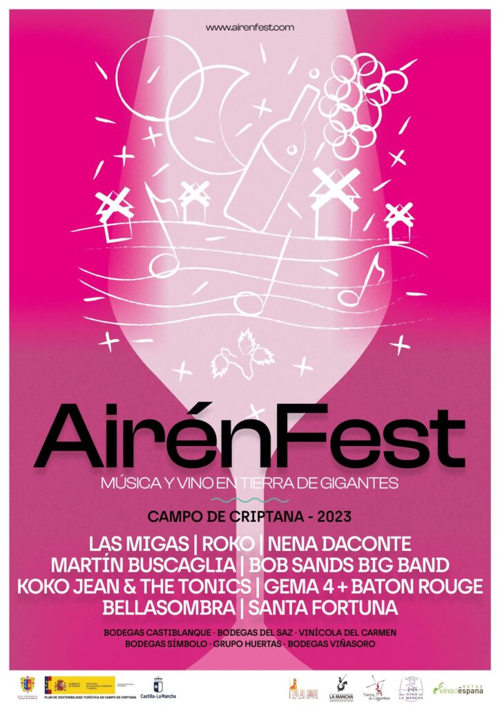 cartel promocional con los artistas confirmados para el AirénFest