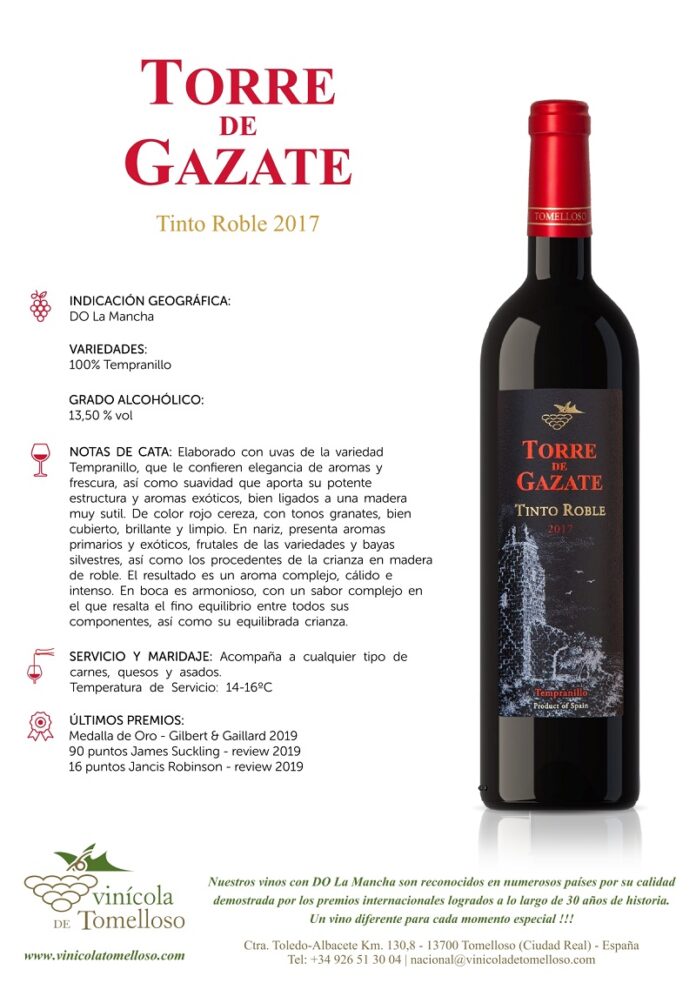 Torre de Gazate, Tinto Roble 2021
