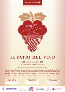 Cartel del IX Patio del vino en Manchavino. Socuellamos