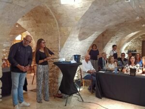 Rubén Sánchez e Isabel Peces al comienzo del showcooking