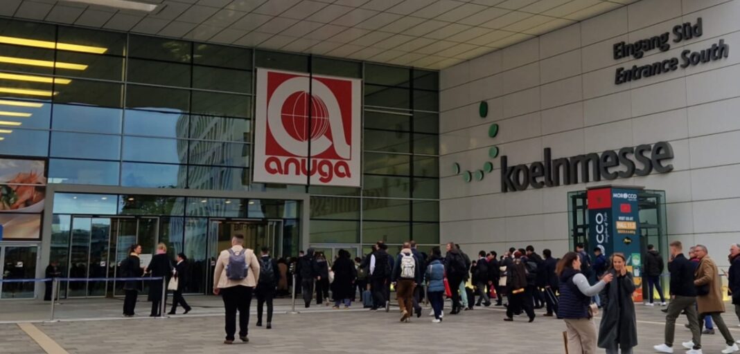 Entrada a la Koelnmesse donde se celebra ANUGA