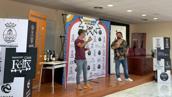njo Mazuecos y Jesús Arenas en un nueva cata de vino y humor en el Rision Week